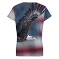 thumbnail image 6 of American Eagle, American Flag Women's Blouse Short Sleeve Women's Top T-Shirt Spring Summer Clothes, 6 of 7