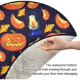 thumbnail image 3 of Fall Autumn Pumpkins Christmas Tree Mats Waterproof Tree Skirt, Jack O Lantern Xmas Tree Stand Tray Mat Floor Protector Pad for Holiday Party Decoration, 28.3", 3 of 6
