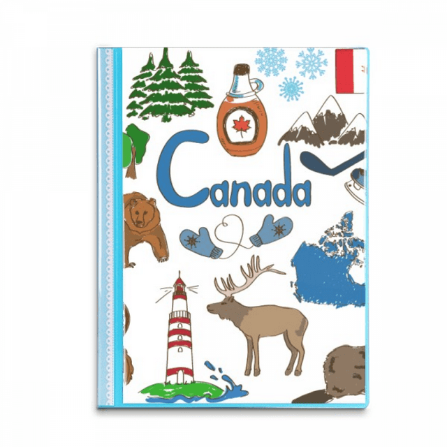 Canada Animaux Terrestres Drapeau National Livre Feuille Protecteurs Classeur Dossier