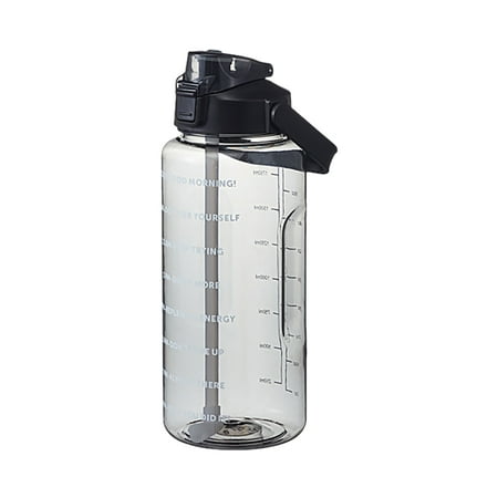 

2L Water Bottle With Marker & Straw L Capacity Water Bottle With Handle Reusable Leakproof Water Jug For Hiking Travel Outdoor Sports Gym Fitness