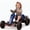 Blue, variant on Xuanlur Electric Go Kart for Kids Ages 3-6, Crazy Cart w/4 Non-Slip EVA Wheels, Adjustable Seat, Metal Frame, 4.8 MPH Max Speed, 12V Outdoor Ride on Toy, Folder Go Kart, Bluetooth & Lights, Pink