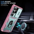 thumbnail image 6 of for Samsung Galaxy S26+ 3-in-1 Phone Case with Slide Camera Cover, Build in 360° Rotating Ring Stand, Military Grade Protective Shockproof Heavy Duty Phone Case for Samsung Galaxy S26+,F, 6 of 9