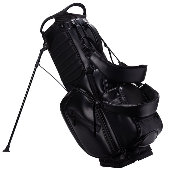 NEW Revelation Golf 2026 VP Stand Bag PU Leather 14-Way Top - Black