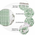 thumbnail image 3 of 72x78 Inch Shower Curtain Green Line Bathroom Decor, Waterproof Fabric Bathtub Bath Curtains Decorative Vintage Abstract Geometric Stripes Watercolor Extra Long Shower Curtain Set with Hooks, 3 of 7