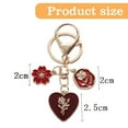 thumbnail image 2 of 3 piezas llavero con borlas de rosas para mujeres y niñas, regalos, bolsos, accesorios, 2 of 5