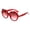 Red (Red Smoke), variant on PASTL Monaco Round Sunglasses Oversized Retro Fashion UV400 Tortoise, Brown