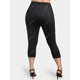 thumbnail image 3 of Leggings Capa Talla Extra Estampado Labios Cremallera Rosegal Leggings de talla grande, 3 of 5