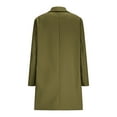 thumbnail image 5 of BXINGOHAI Women's Long Pea Coat Single Breasted Notch Lapel Trench Coat Office Work Peacoat Jacket Dress Coat Army Green XL, 5 of 6