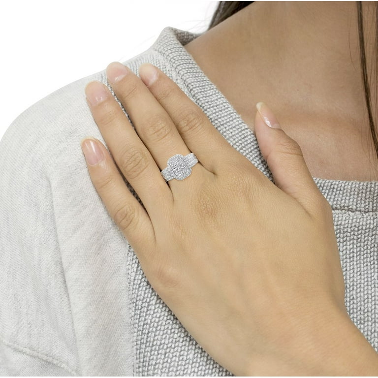 Walmart diamond hotsell cluster rings