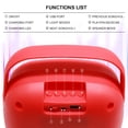 thumbnail image 4 of 6.5" Portable Mini Bluetooth Speaker Sports Stereo Lightweight Desktop RGB Lights TWS FM USB Red, 4 of 9