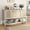 Beige Ash, variant on Boho Sideboard Buffet Cabinet, Wood, 4 Doors, Adjustable Shelf