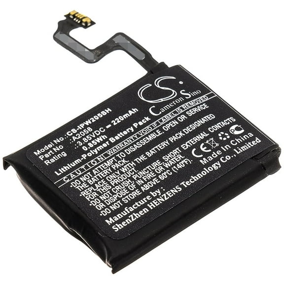 Replacement Battery for Apple A1975,A1977,A2007,iWatch Series 4 40mm,PN:A2058,220mAh