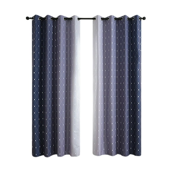 Dvruxg Blackout Curtains for Bedroom - Grommet Thermal Insulated Print Room Darkening Curtains for Living Room, Set of 2 Panels