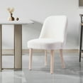 thumbnail image 2 of Contemporary Water and Stain Resistant Boucle Fabric Upholstered Dining Side Chair, Cream, 2 of 5