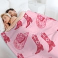thumbnail image 6 of Cute Pink Cowgirl Hats Flannel Fleece Throw Blanket Cowboy Boot Soft Blanket for Couch,Cozy,Warm,Lightweight,50x60 Inches, 6 of 6