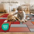 thumbnail image 4 of ODIKA 2'x3' Washable Doormat Gradient Tile Checkerboard Design Contemporary Abstract Squares for Entryway, Kitchen, Laundry Room, Non-Slip, Low Pile, 4 of 7