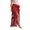 Red, variant on Womens Lace Fringe Belly Dance Scarf Wrap Skirt Tribal Performance for Halloween Party One Size