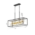 thumbnail image 4 of Design Living 8-Light Black Chandelier With Gold Branch And Clear Crystal Accents, 4 of 6