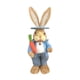 thumbnail image 1 of Easter Straw Bunny Figurine, 14 Inch Bunny Figurines Tabletop Spring Decor, Rustic Straw Bunny Couple with Carrot, Sisal Rabbit Statues Ornaments, Bunnies Decoration for Home & Party (D), 1 of 6