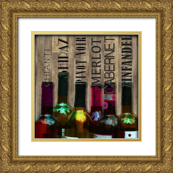 Wolk, Lisa 20x20 Gold Ornate Wood Framed with Double Matting Museum Art Print Titled - Fine Reds