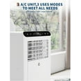 thumbnail image 5 of 8000 BTU Portable Air Conditioner, Cools 350 Sq.Ft. Quiet 48dB AC Unit with Dehumidifier, Fan & Sleep Modes, 24H Timer, Remote Control & Window Kit, DOE Certified CEER 6.2, White+Black Panel, 5 of 9