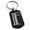 Black, variant on Stainless Steel Letter F Initial Metro Retro Monogram Engraved Dog Tag Keychain Keyring