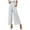 White, variant on Women's Casual Wide Leg High Down Straight Long Trousers Pants White, L