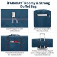 thumbnail image 3 of Foldable Duffle Bag 30 inch 75L Large Lightweight Luggage Bag for Travel Camping Storage-Blue, 3 of 7