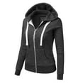thumbnail image 2 of Doublju Women's Lightweight Pocket Zip-Up Hoodie Jacket for Women with Plus Size, 2 of 4