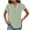 Green Button Down Shirts, variant on Button Down V Neck Linen Shirts for Women Short Sleeve Summer Tops Dressy Casual Blouses Loose Comfy Gauze Tops Blue,M