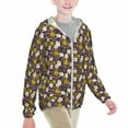 thumbnail image 2 of Cauagu Flowers Daisy Print Sun Protection Jacket for Teen,Full-Zipper Long Sleeve Sun Shirts with Pockets UV Hoodie Shirts Outdoor Athletic Jacket-, 2 of 7