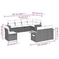 thumbnail image 2 of vidaXL Garden Sofa Set Grey PE rattan Large Modular Garden Sofa Set, 2 of 10