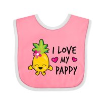Inktastic I Love My Pappy with Pineapple Girls Baby Bib