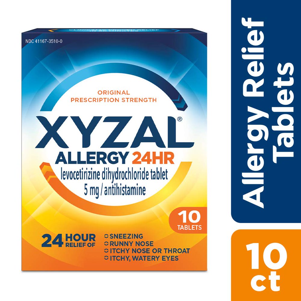 Xyzal Adult Allergy 24HR (10 Ct), Allergy Relief Tablets