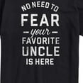 thumbnail image 3 of Instant Message - Your Favorite Uncle Is Here - Men's Short Sleeve Graphic T-Shirt, 3 of 6