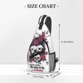 thumbnail image 2 of Sling Bag for Men, Gothic Skulls And Roses Fanny Pack Crossbody Bags Shoulder Chest Bag, Small Gym Bag Anti Theft Crossbody Backpack Daypack for Travel Sports Running Hiking, 2 of 7