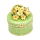 thumbnail image 1 of Caja de joyería pequeña perfecl, Caja decorativa de baratija de flores, Verde, 1 of 8