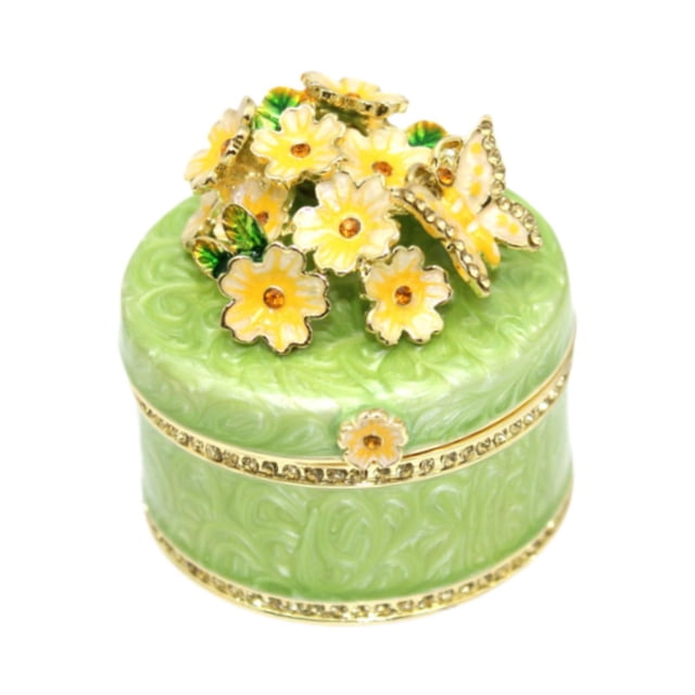 Tachiuwa Mini Boîte à Bijoux Commode Créative Étui de Rangement pour Bijoux pour Boucles d'Oreilles Collier Vert