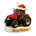 thumbnail image 4 of Shoreew Christmas Ornament Tractor Wearing Xmas Hat Charm Festive Hanging Decoration Holiday Seasonal Home Accent, 4 of 6