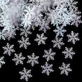 thumbnail image 4 of 300 piezas de copos de nieve navideños de 2 cm, confeti, adornos para árbol de Navidad, decoraciones navideñas para el hogar, suministros de decoración para tartas y fiestas de invierno, 4 of 5