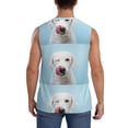 thumbnail image 4 of Haiem Men's Puppy Licks Nose Print Tank Tops Summer Sleeveless Cut Off Workout T-Shirts Fitness Vest Athletic Undershirts-Large, 4 of 8