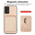 thumbnail image 3 of Cutyskin Carbon Fiber Texture PU Leather Case for Samsung Galaxy A23 5G, with Detachable Card Holder, Compatible Magsafe Charging, Ultra Thin Design Shockproof Phone Case for Galaxy A23 5G, Khaki, 3 of 5