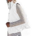 thumbnail image 5 of Women Cropped Lightweight Jacket Sleeveless Button Down Puffer Vest, 5 of 6