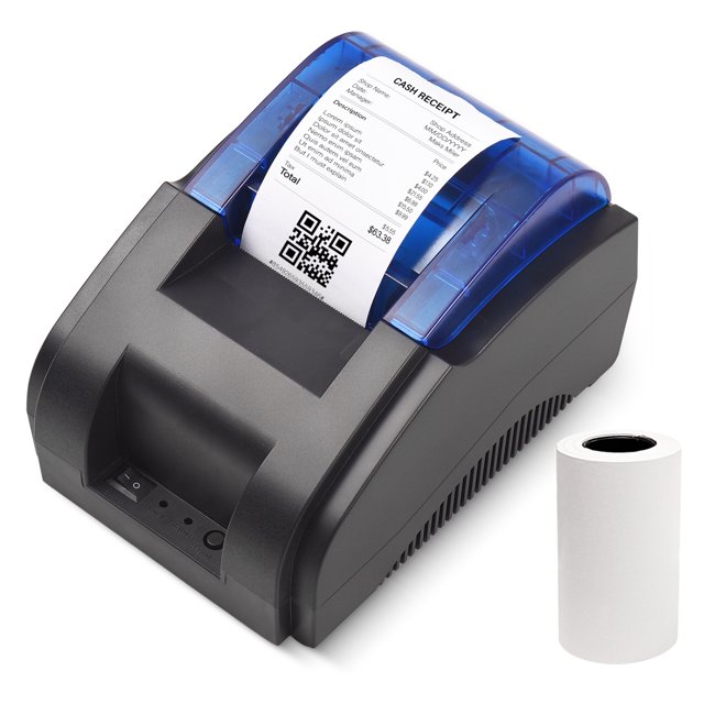 Riwcyla BISOFICE 58MM Desktop Receipt Printer USB+BT 203DPITermal Printing Compatible with Windows/Linux//Android/iOS Systems High,Speed Printing Support ESC/POS Command for Restaurants Ret