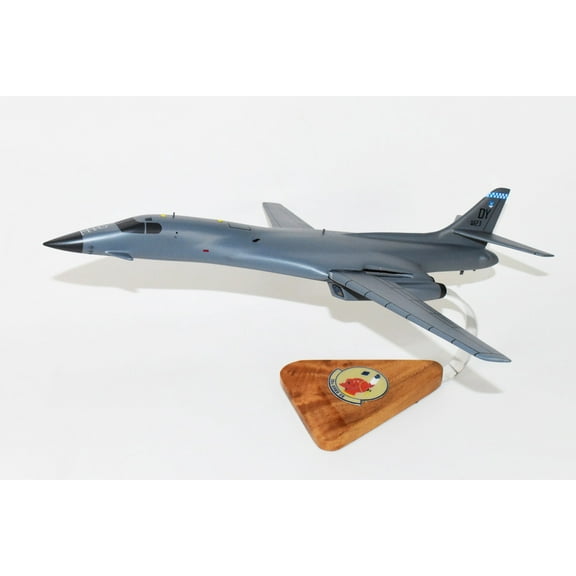28th Bomb Squadron B-1b Lancer Model, 1/97 Scale, Mahogany, Rockwell