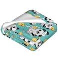 thumbnail image 2 of Salouo Panda Bathing In The Bath Print Bed Blankets,Flannel Blanket Comfortable Air Conditioning Blanket Lightweight Blanket for Sofa Bed Travel & Couch -80"x60", 2 of 8
