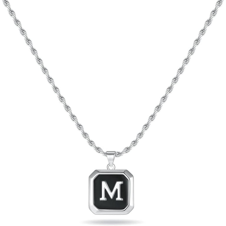 Chunky on sale initial necklace