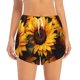 thumbnail image 2 of Balery Vibrant Sunflower Blooms Pantalones cortos deportivos para mujer con forro y dos bolsillos, elásticos, para entrenamiento, gimnasio, yoga-Large, 2 of 7