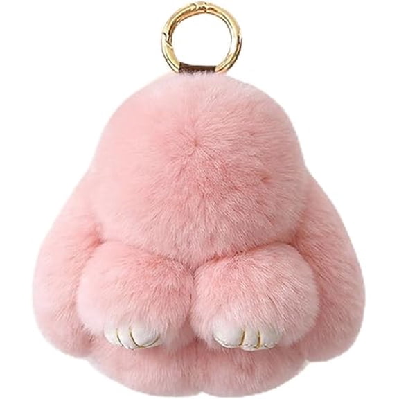 Soft Plush Bunny Keychain Handmade 4-5.9in