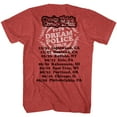 thumbnail image 3 of Cheap Trick Rêve Police Tournée Rouge Chiné Adulte T-Shirt Avant/arrière Tee, 3 of 3